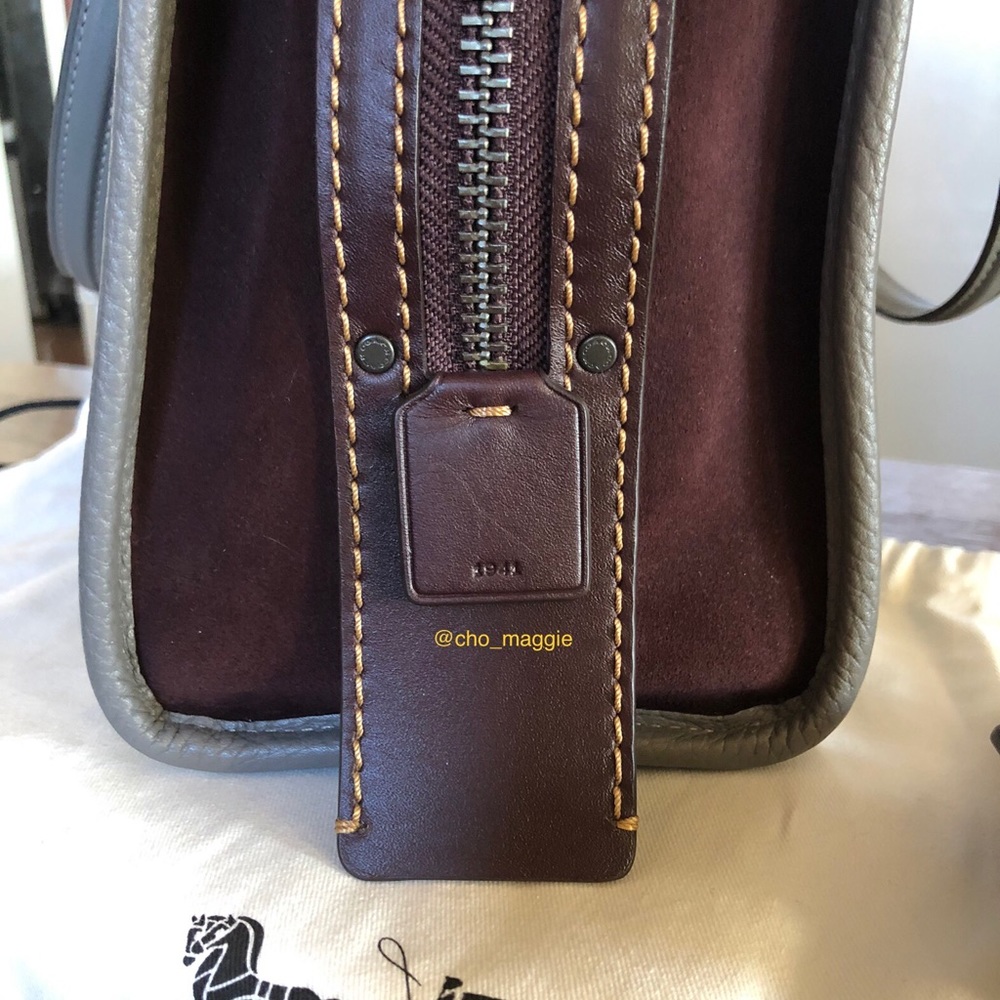 Coach Gray Leather Shoulder Bag - Picture 4 of 6
